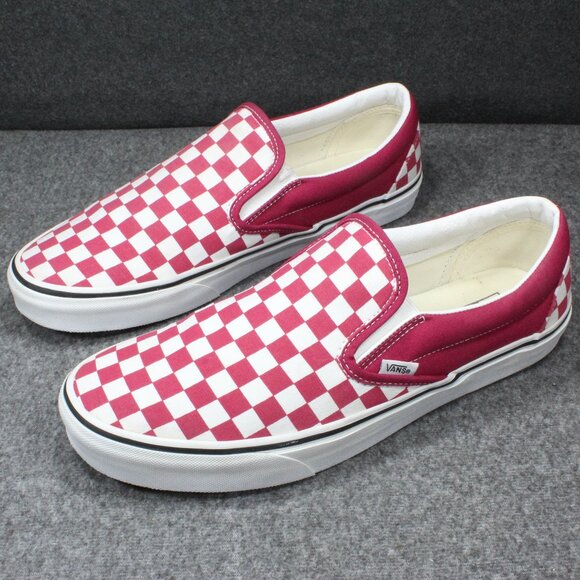 Share Vans OG Classic Slip-On Checkerboard Rhododendron Red Mens Siz - Picture 1 of 12